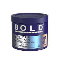 Triple Action Super Strong Hold Hair Gel Strong & Shine - 250 mL | 500 mL | 1000 mL - BOLD Professional